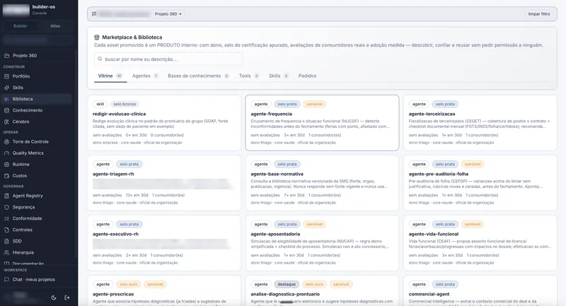 Onni Builder library of certified agents
